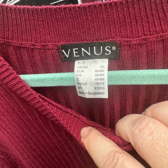 Venus | Burgundy Swing Sweater | size 3x - Picture 3 of 3